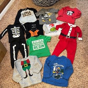 18 Month Toddler Holiday Shirt & Pajama Bundle